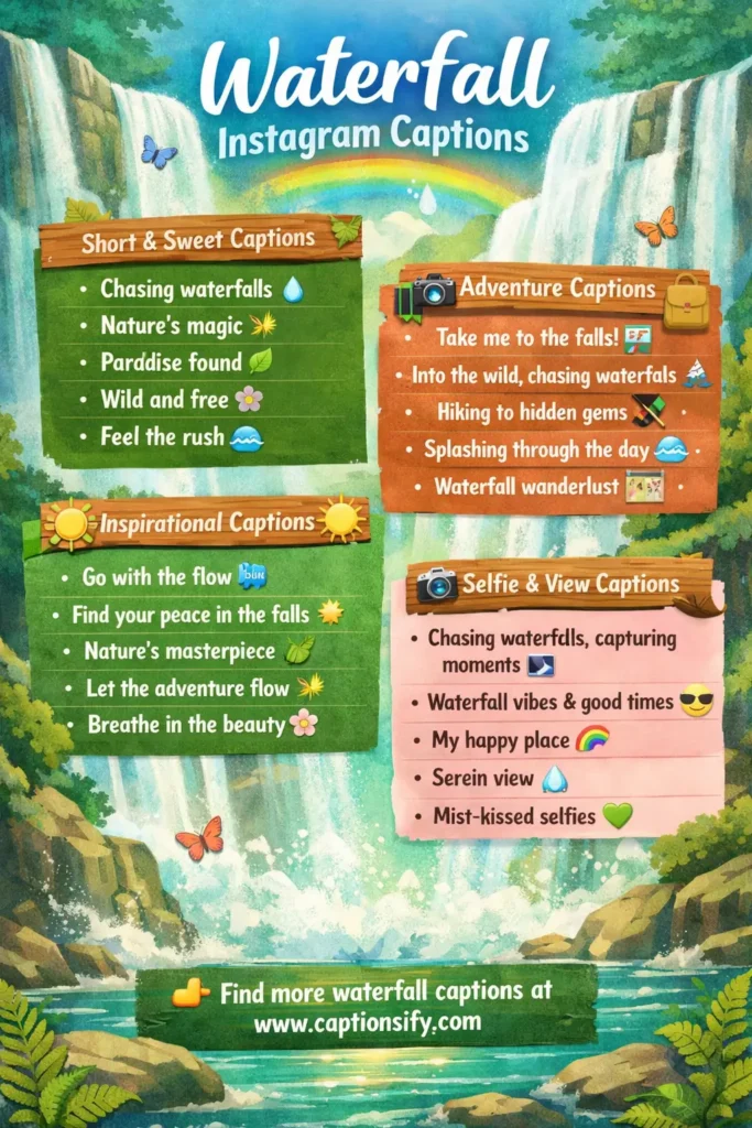 Fun and Playful Captions to Pair with Your Waterfall Shots