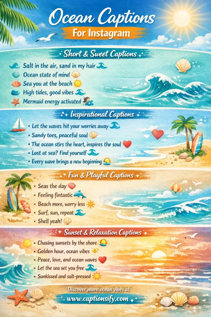 Fun and Playful Ocean Captions for Your Posts