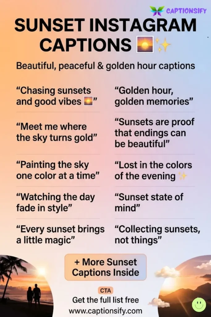Inspirational Captions for Your Sunset Posts