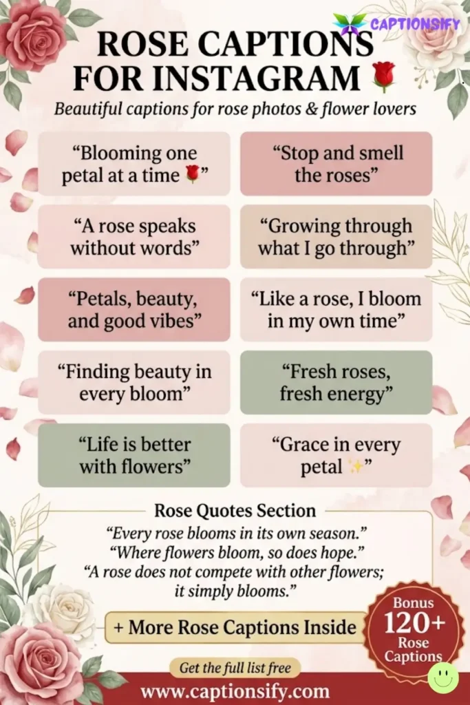 Playful Rose Captions to Make Your Followers Smile
