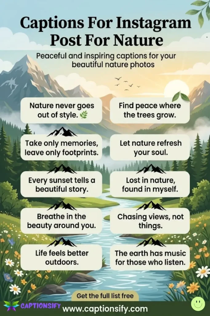 Inspirational Nature Captions for Adventurous Souls
