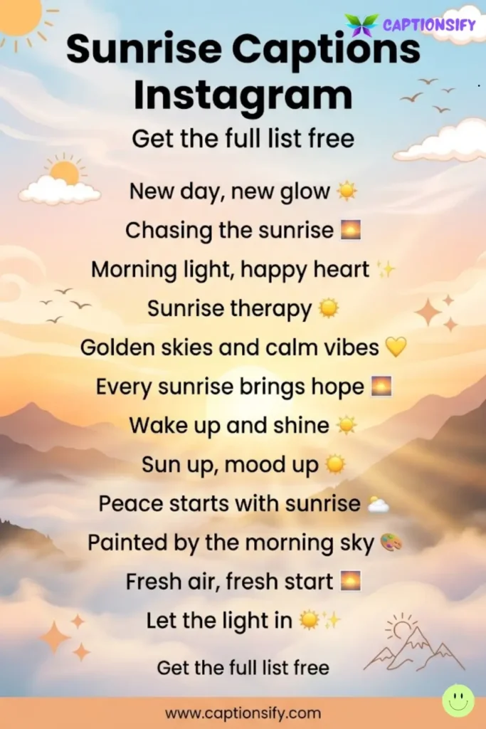 Short and Sweet Sunrise Captions for Your Feed