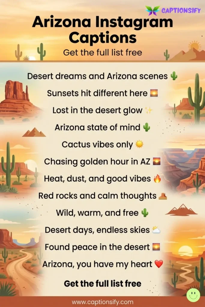 Captions to Celebrate Arizonas Natural Beauty