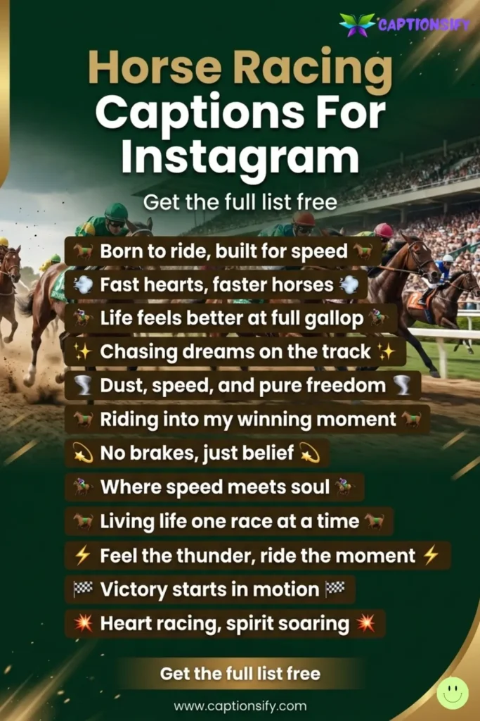Clever Captions for Your Horse Racing Photos