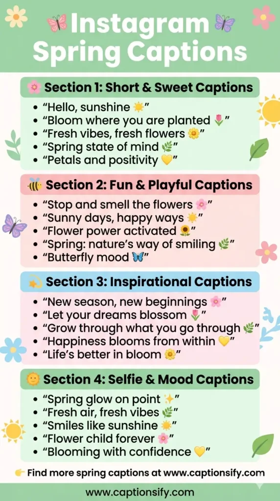 Cute and Fun Spring Captions for Every Photo