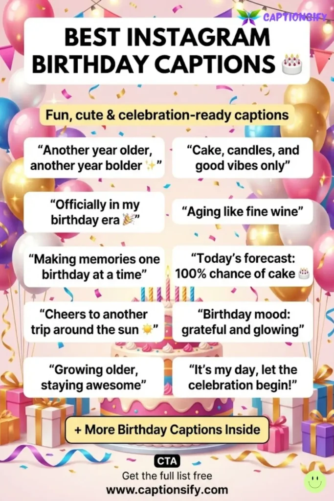 Heartfelt Birthday Captions to Share