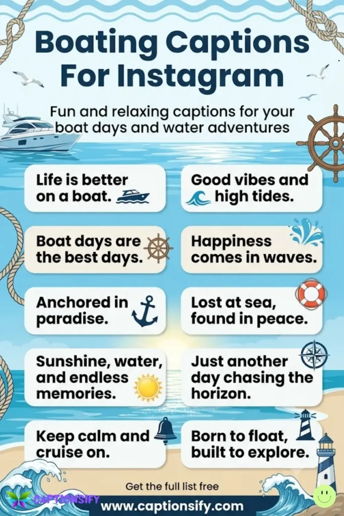 Inspirational Boating Captions to Share with Friends
