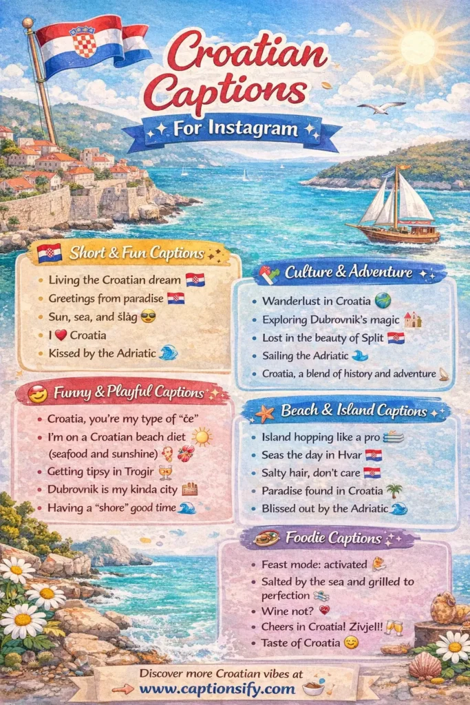 Romantic Captions for Couples in Croatia