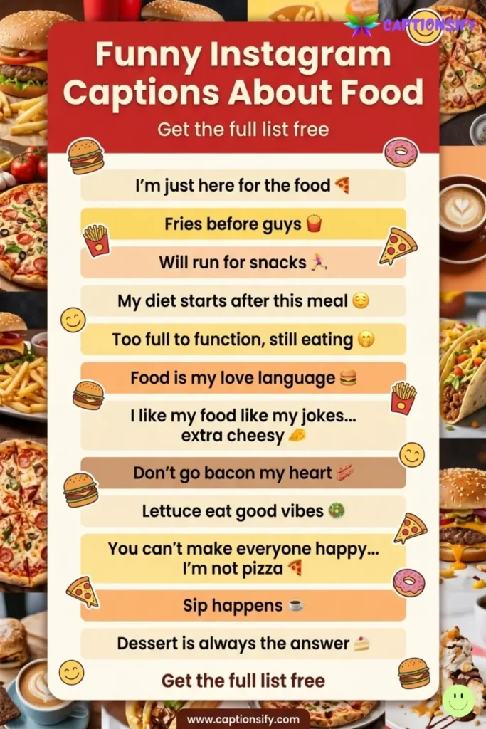 Silly Food Captions for Every Foodie