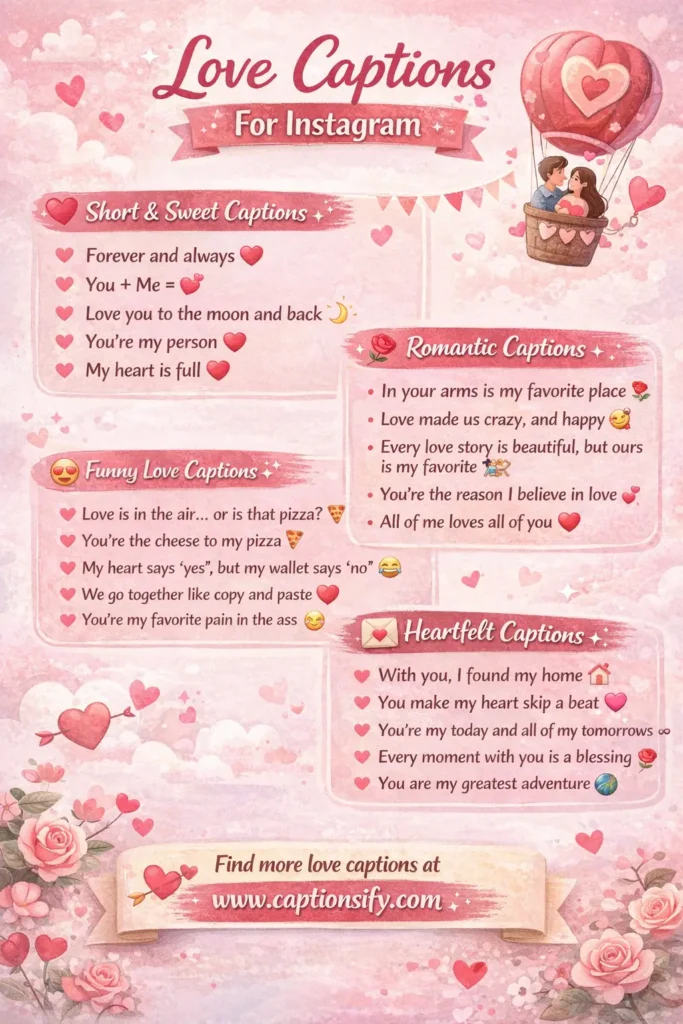 Cute Captions for Couples to Share