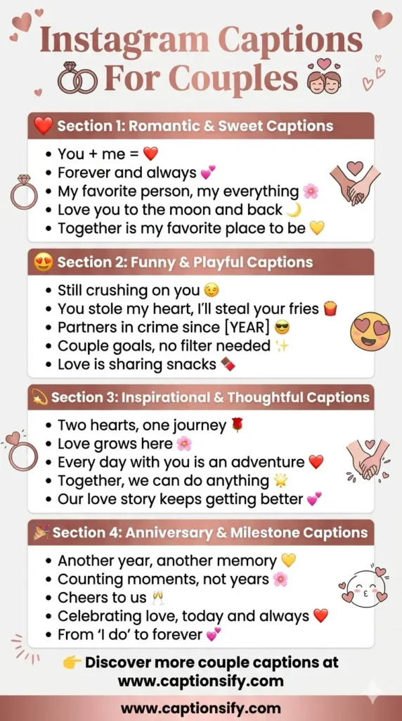 Romantic Instagram Captions for Couples