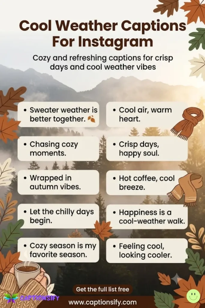 Frosty Vibes Cool Weather Captions