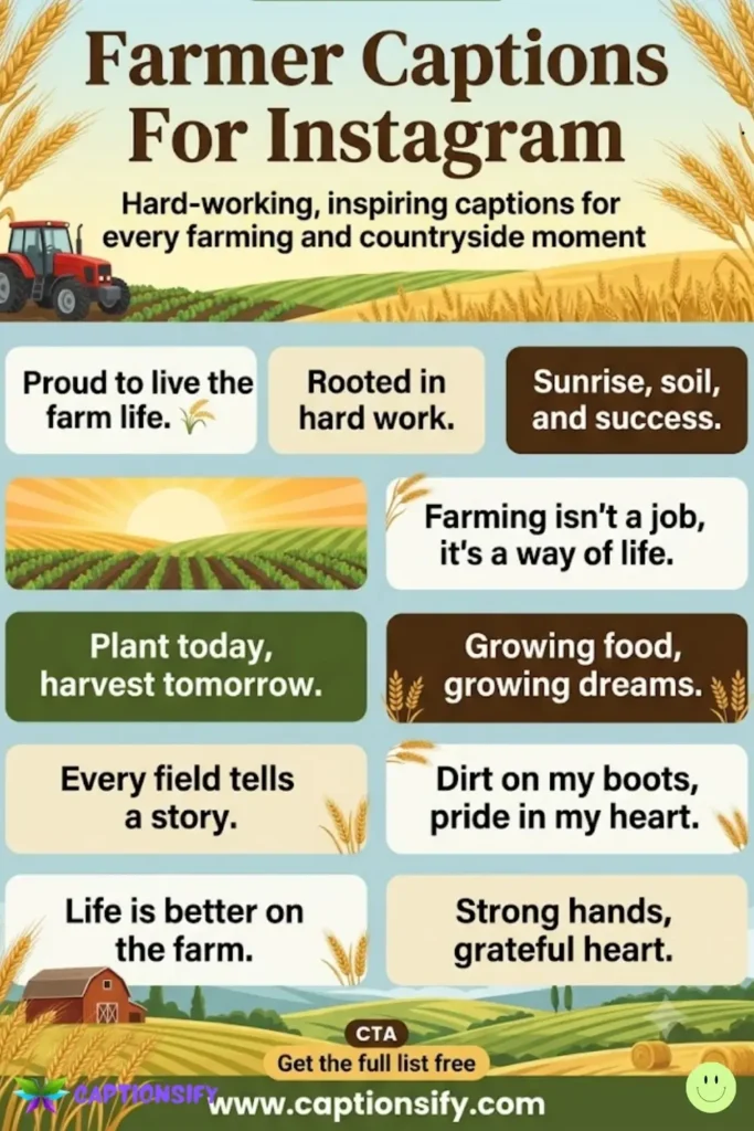 Farmer Captions For Instagram