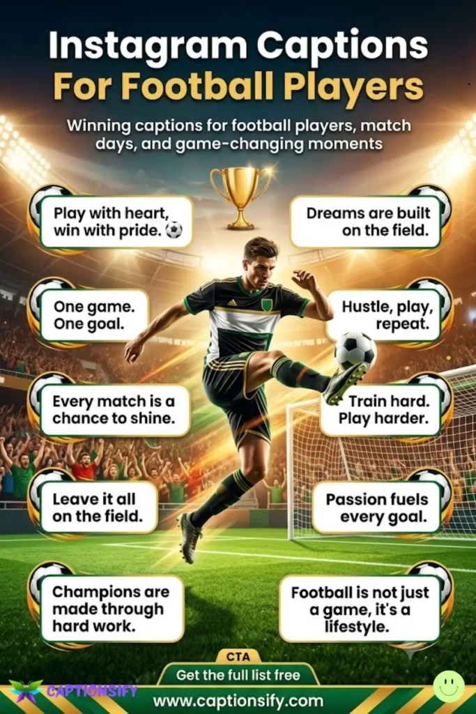 Fun and Playful Captions for Football Enthusiasts