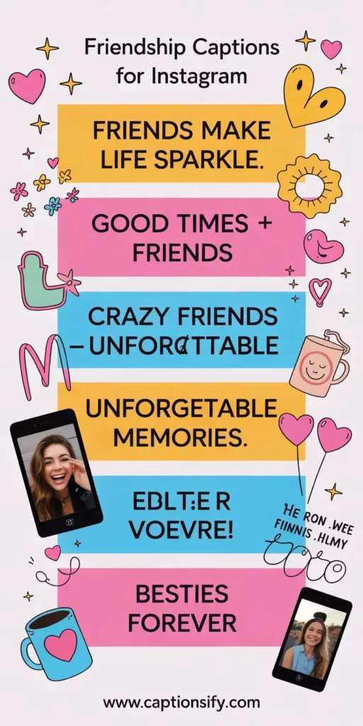 Heartfelt Friendship Captions to Share