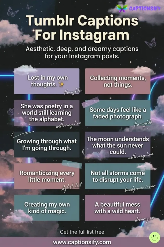 Whimsical Tumblr Captions to Brighten Your Feed