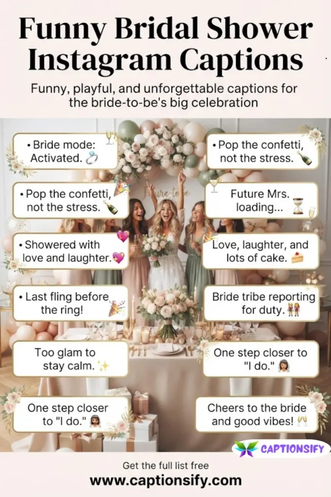 Creative Bridal Shower Captions for Your Posts