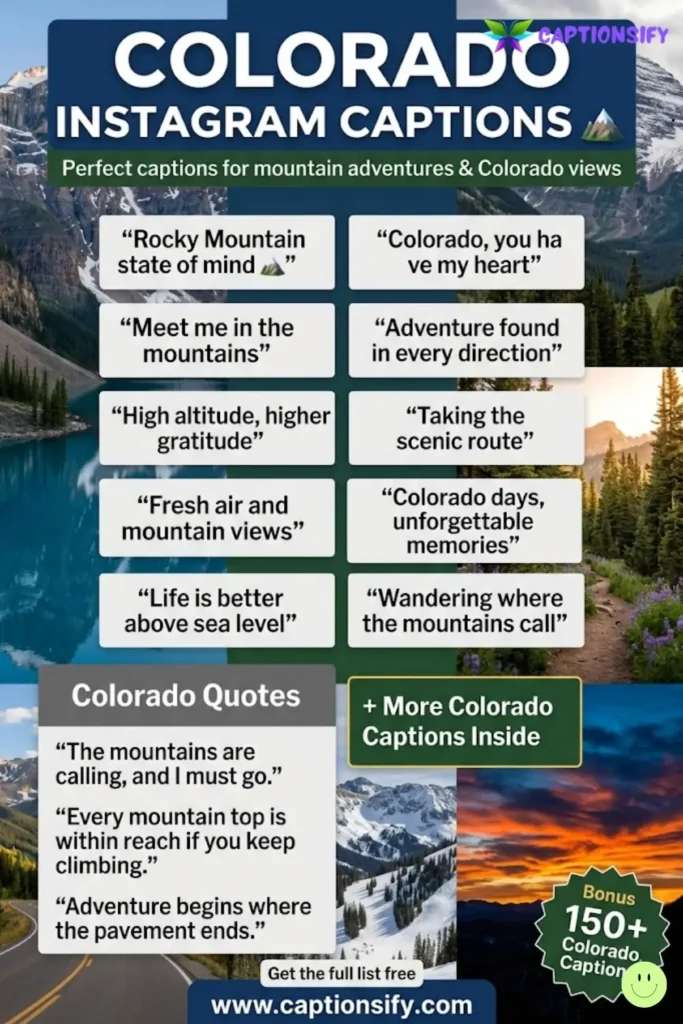 Funny Captions to Make Your Friends Smile in Colorado