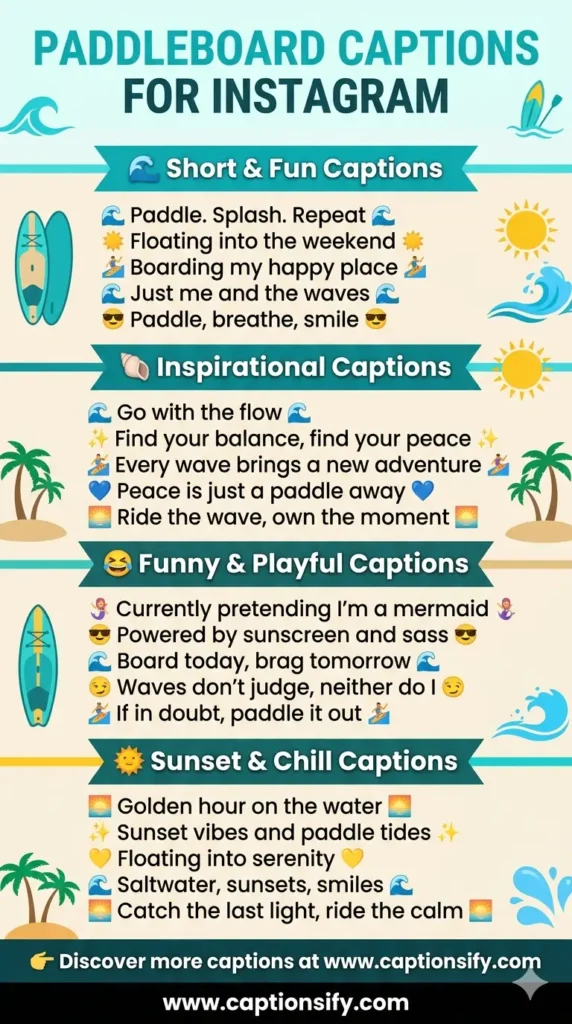 Inspirational Paddleboard Captions to Share Your Journey