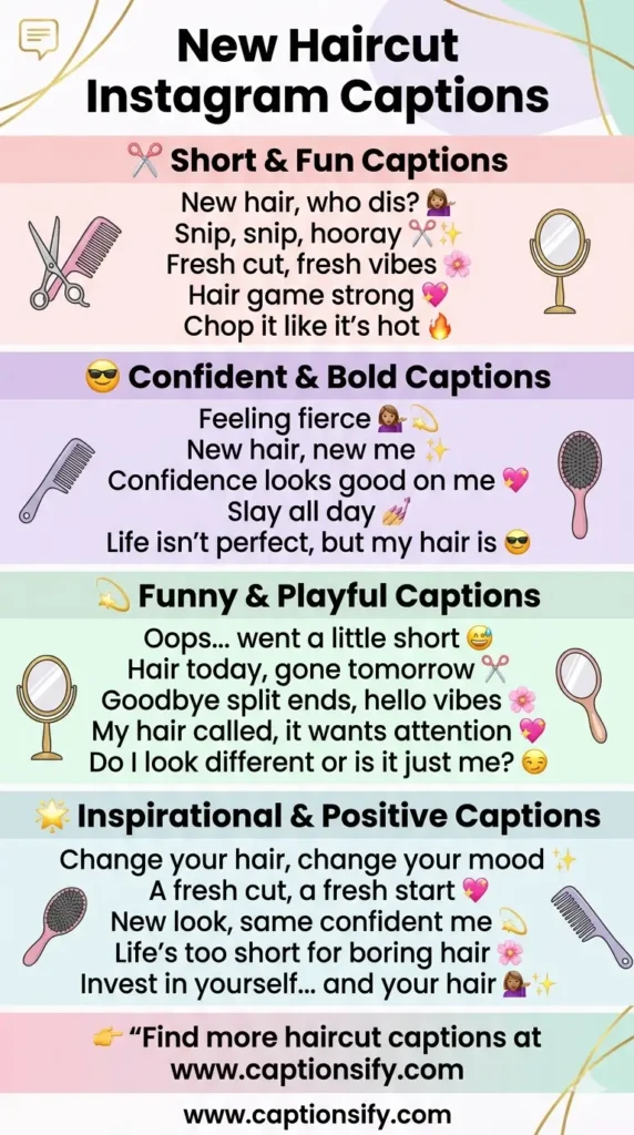 Short and Sweet Catchy Captions for Your New Hairstyle