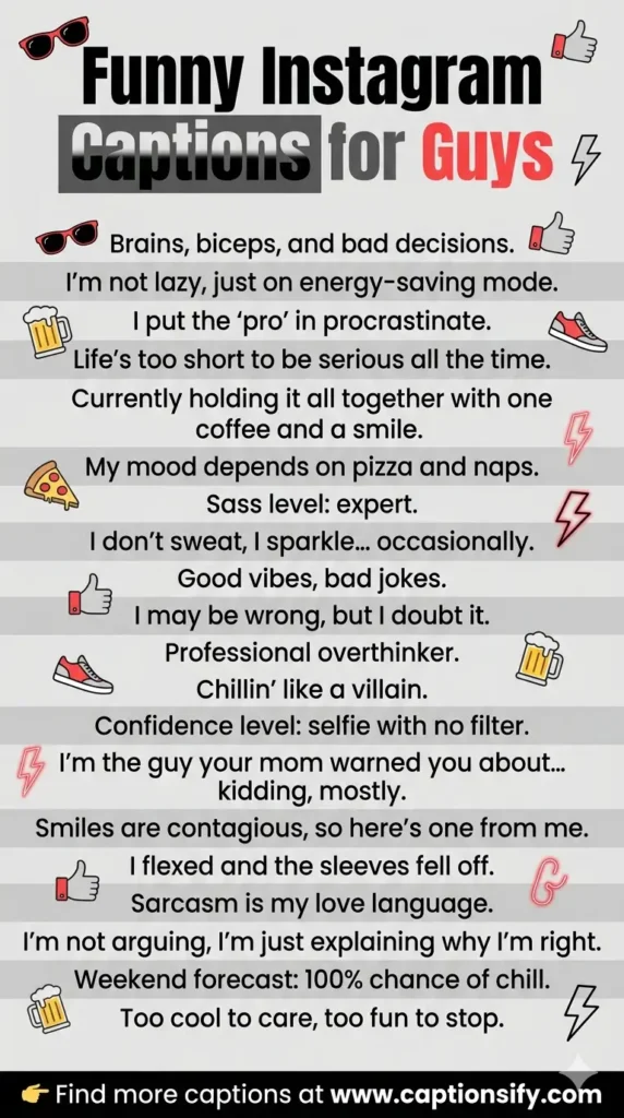 Best Funny Instagram Quotes For Guys To Brighten Up Your Feed