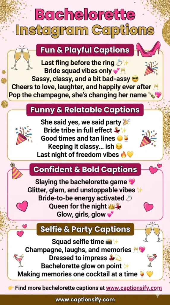 Creative Bachelorette Instagram Captions