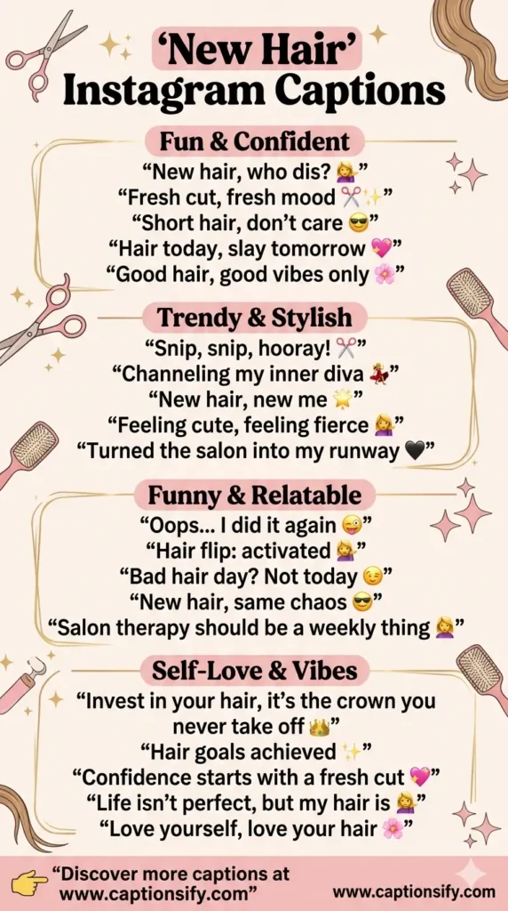 Creative New Hair Caption Quotes for Your Instagram Photos