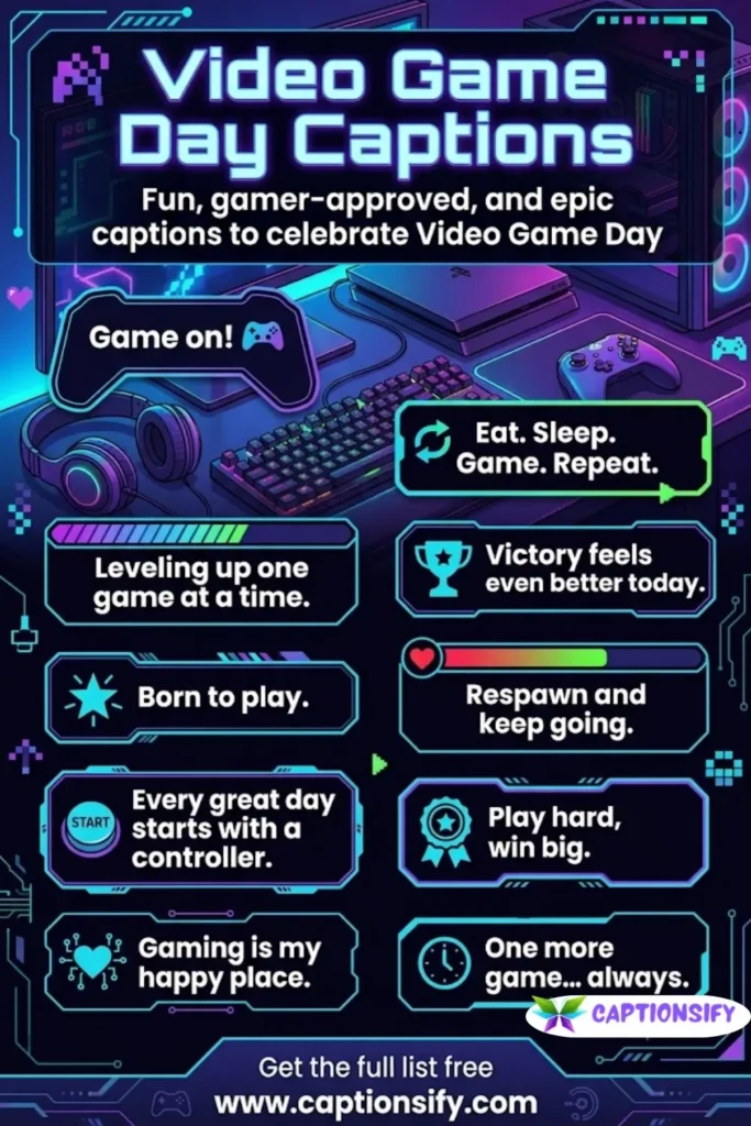 Creative Video Game Day Quotes for Instagram