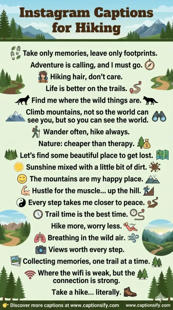 Cute Captions for Hiking with Friends