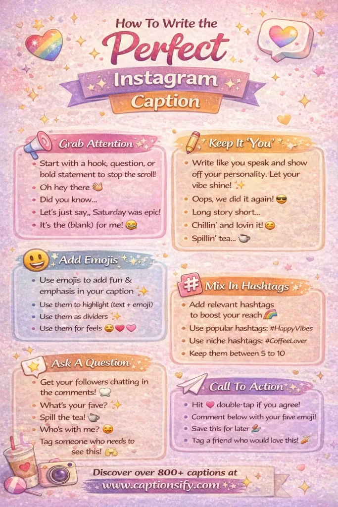 Cute Captions for Instagram Posts