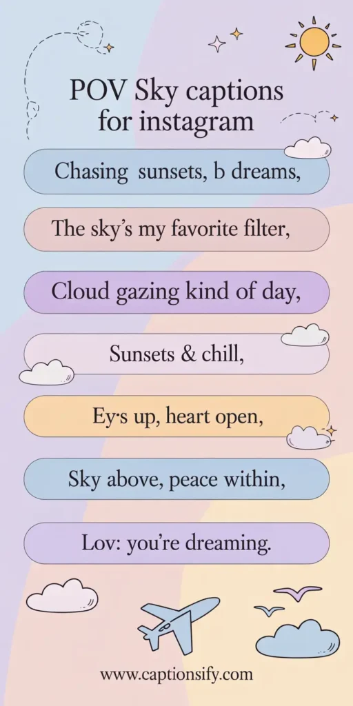 Dreamy Sky Captions for Instagram