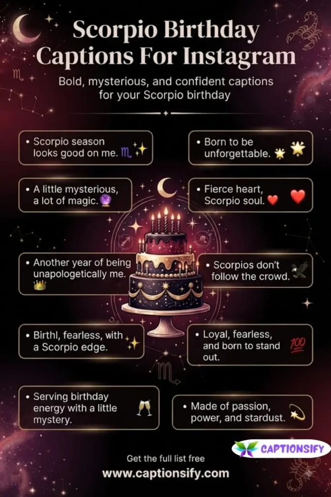 Empowering Scorpio Birthday Captions for Strong Women