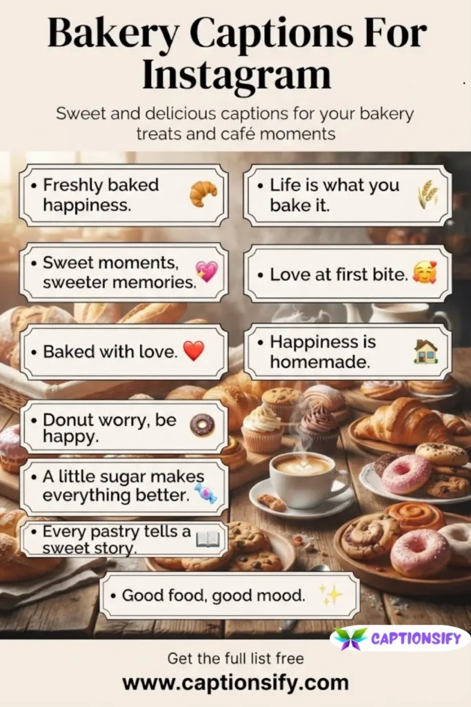 Fun Bakery Captions for Instagram