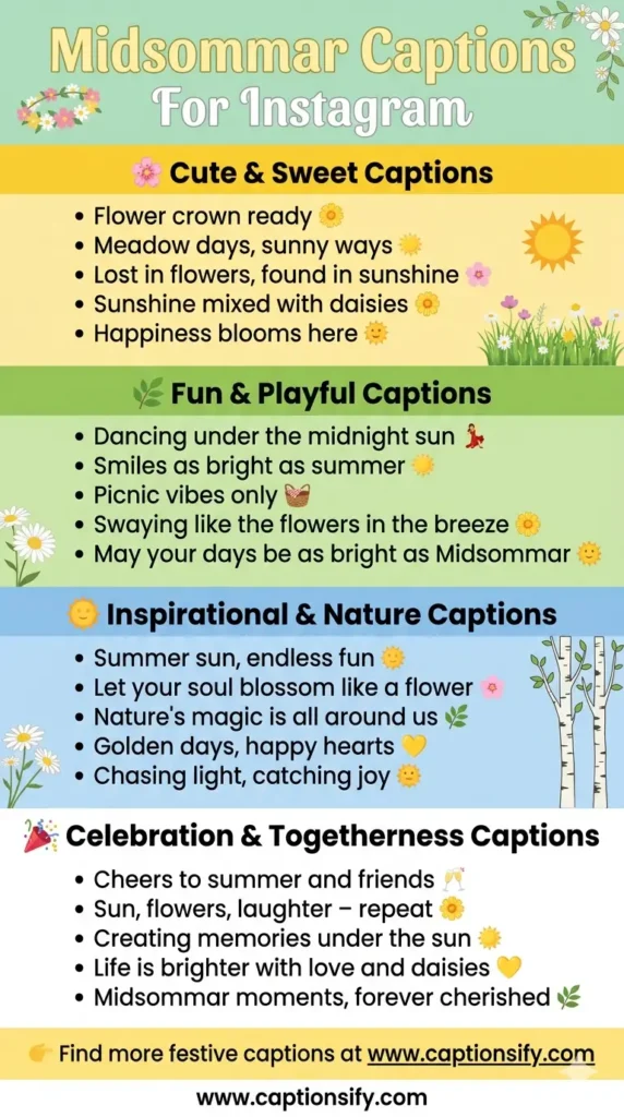 Fun Midsommar Captions to Brighten Your Feed