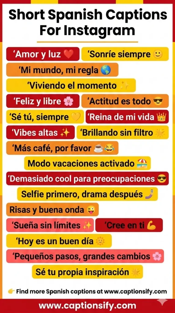 Fun Spanish Captions for Instagram Stories