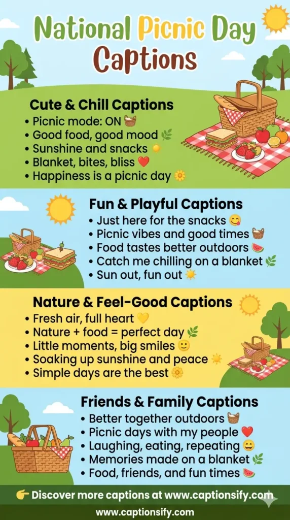 Fun and Playful Picnic Day Captions