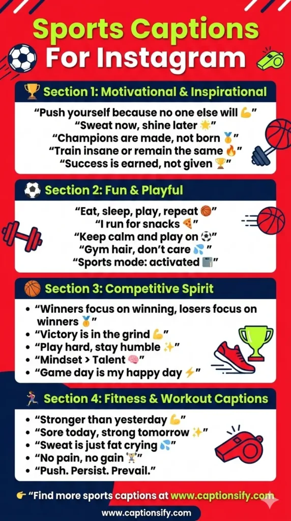 Funny Sports Captions for Women