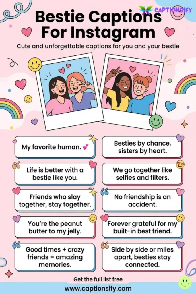Heartwarming Best Friend Instagram Caption Examples