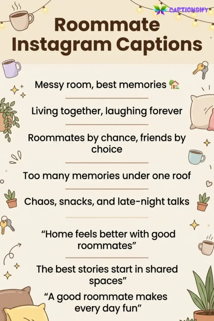 Inspirational Roommate Captions for Instagram