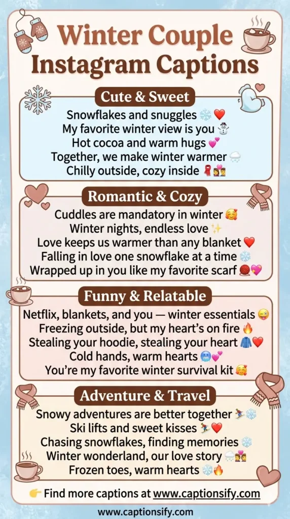 Romantic Winter Couple Quotes for Instagram