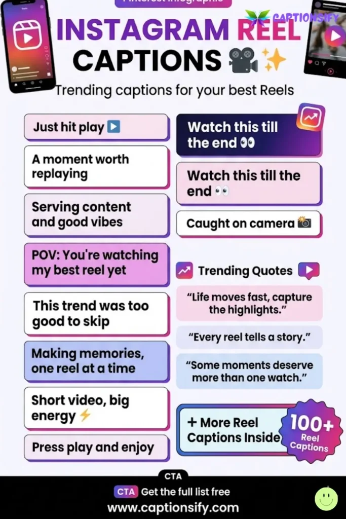 Short and Catchy Instagram Reel Captions