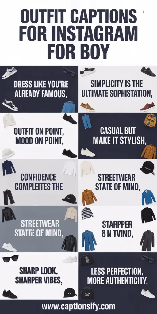 Trendy Outfit Captions for Instagram for Guys