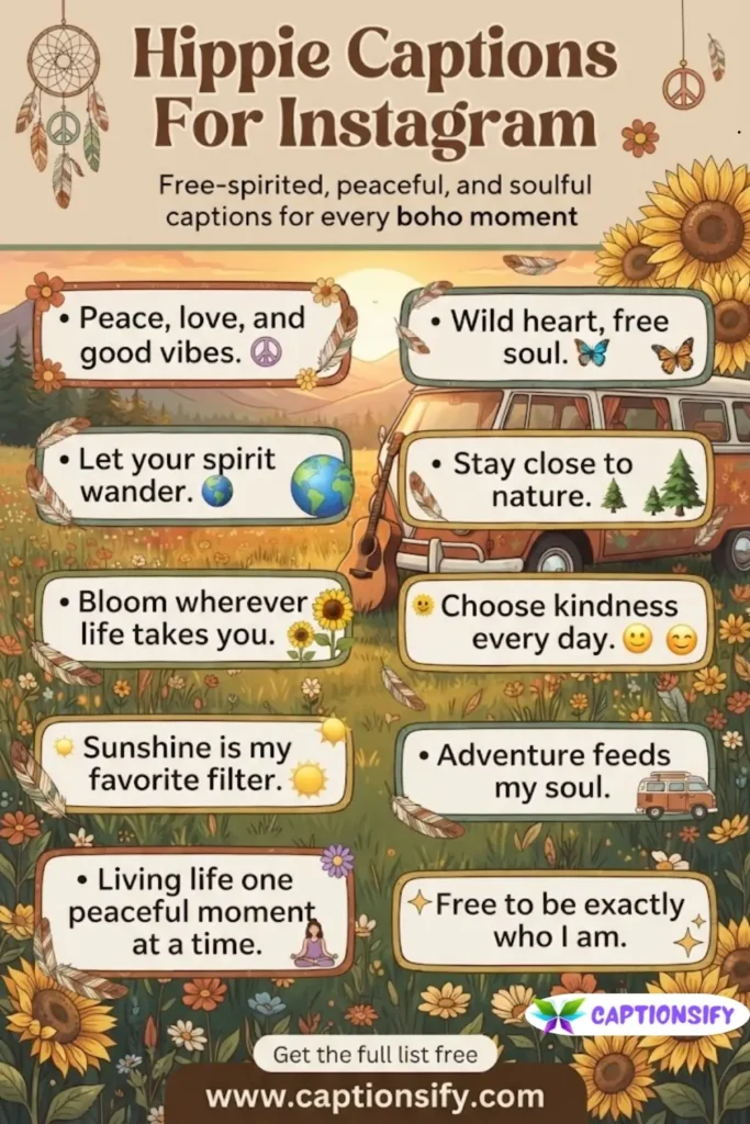 Bohemian Style Instagram Captions For Hippie Vibes