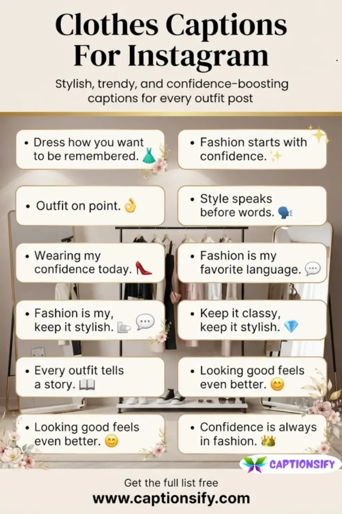 Chic Clothes Captions For Instagram To Elevate Your Posts