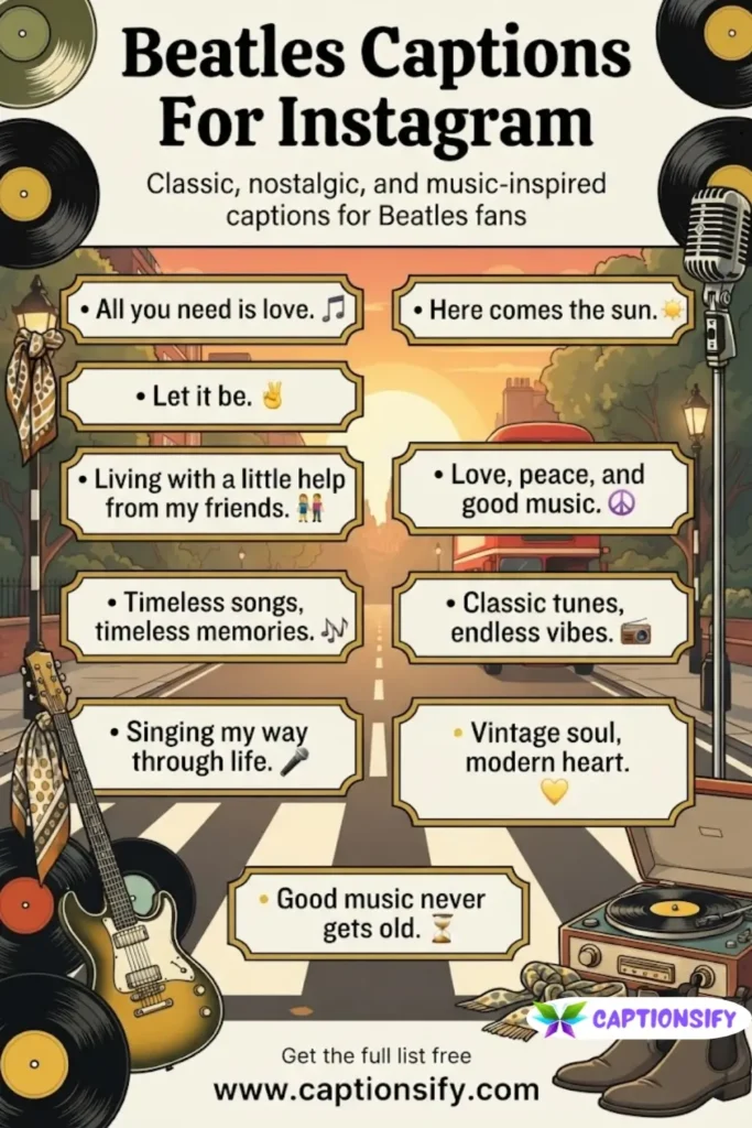 Creative Beatles Lyrics for Instagram Captions