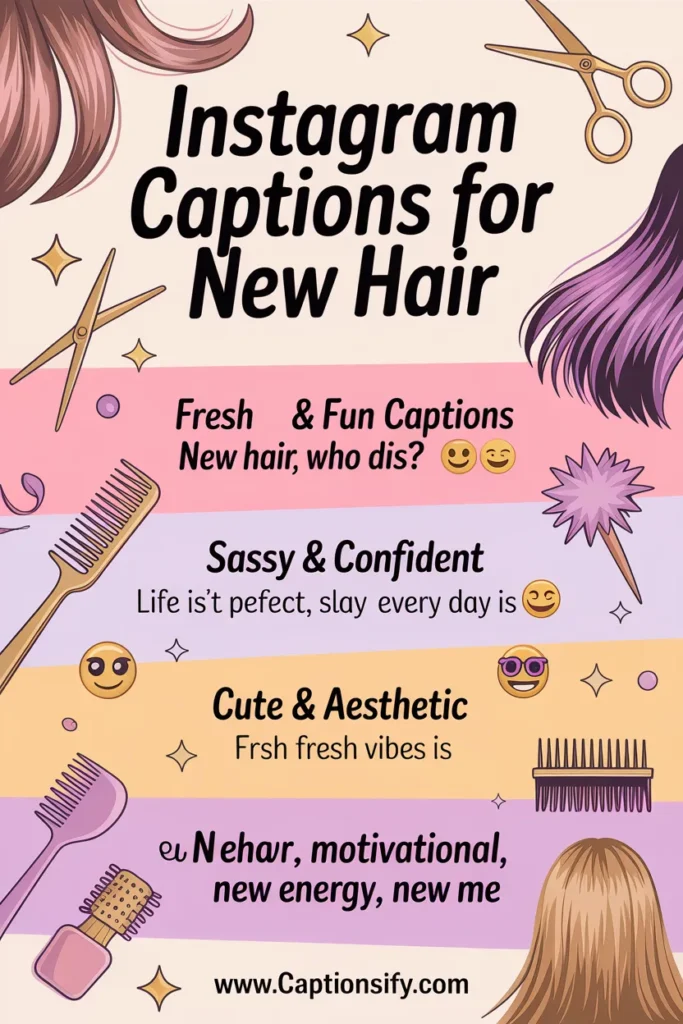 Creative Instagram captions for fresh hair color