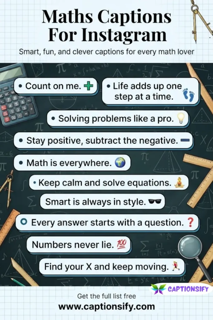 Creative Math Quotes for Instagram Posts and Stories