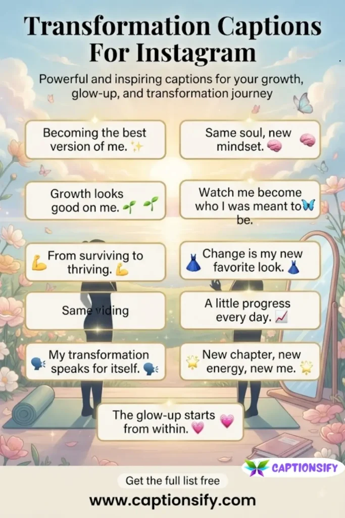 Creative Transformation Captions for Instagram Photos