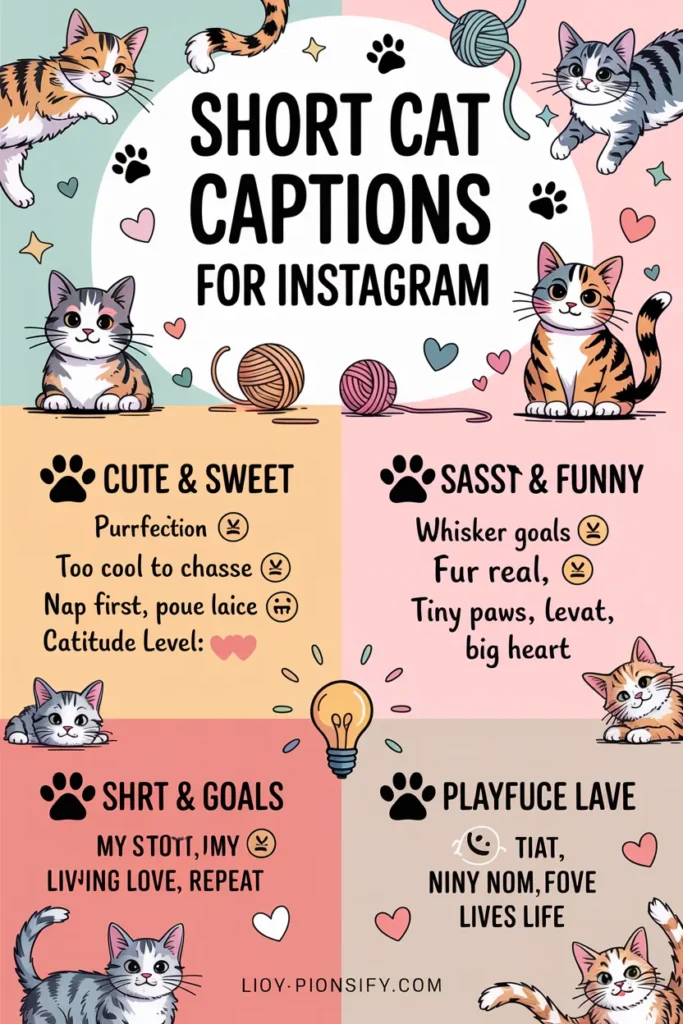 Cute Cat Quotes for Instagram Posts