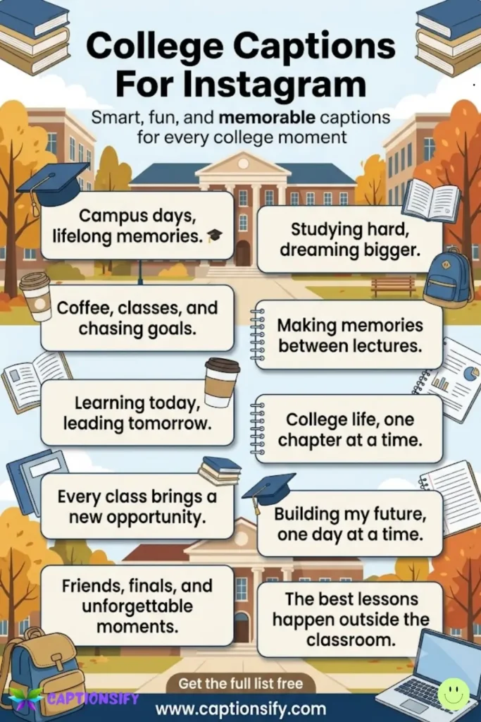 Cute College Caption Quotes for Instagram